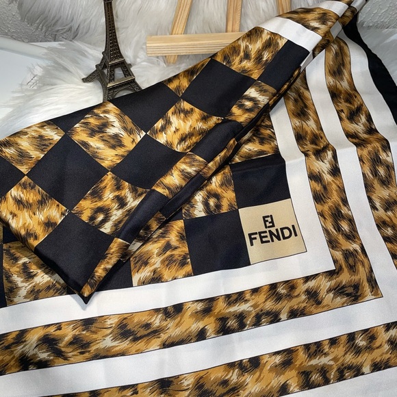 AUTHENTIC FENDI SILK SCARF - Picture 5 of 5